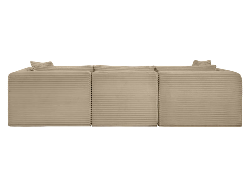 Shaggy 109" Wide 3 Piece Modular Sofa