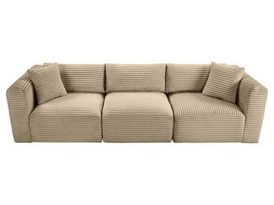 Shaggy 109" Wide 3 Piece Modular Sofa