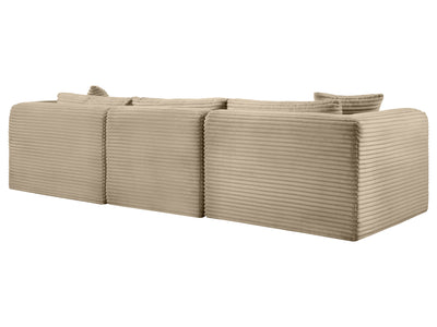 Shaggy 109" Wide 3 Piece Modular Sofa