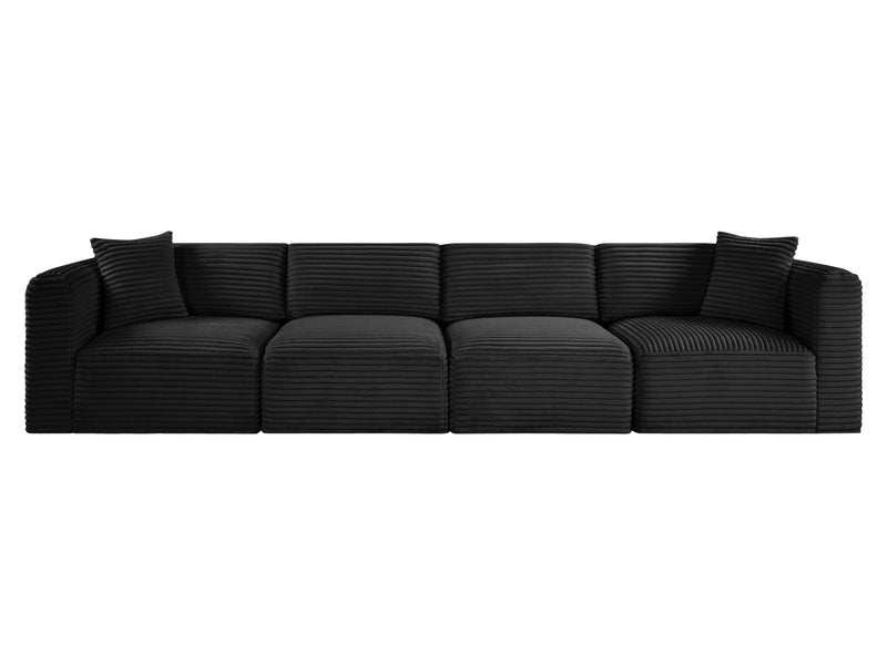 Shaggy 140" Wide 4 Piece Modular Sofa