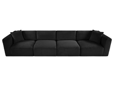 Shaggy 140" Wide 4 Piece Modular Sofa