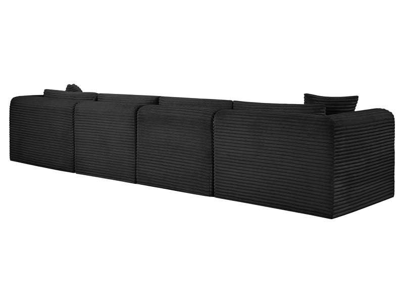 Shaggy 140" Wide 4 Piece Modular Sofa