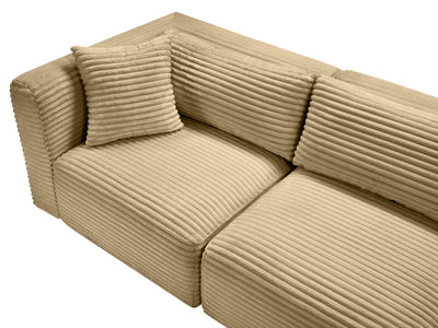 Shaggy 140" Wide 4 Piece Modular Sofa