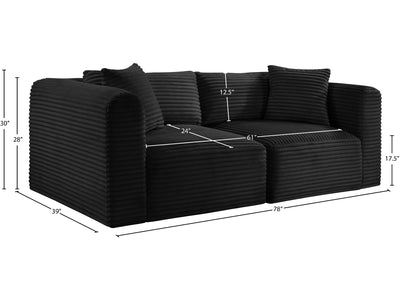 Shaggy 78" Wide Loveseat