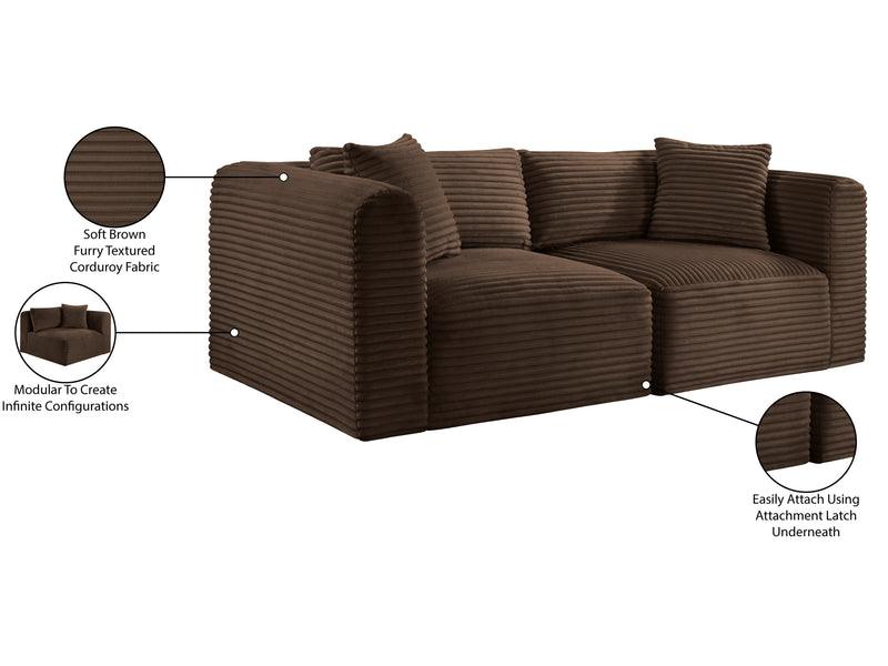 Shaggy 78" Wide Loveseat