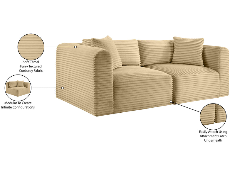 Shaggy 78" Wide Loveseat