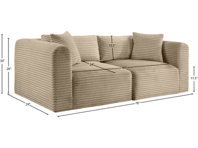 Shaggy 78" Wide Loveseat