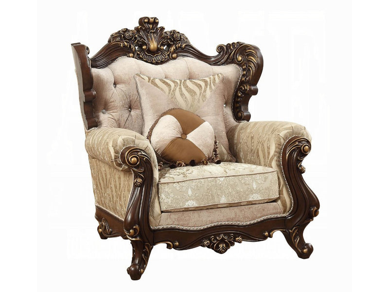 Shalisa 47" Wide Curved Traditional Armchair