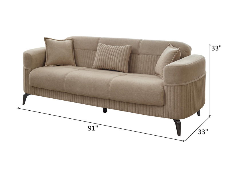 Simge Star 91" Wide Convertible Sofa