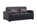 Sleep Plus 74" Wide Leather Convertible Sofa