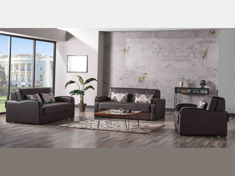 Sleep Plus Leather Convertible Living Room Set