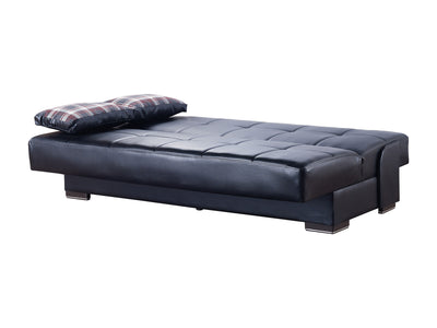 Soho 75" Wide Leather Convertible Loveseat