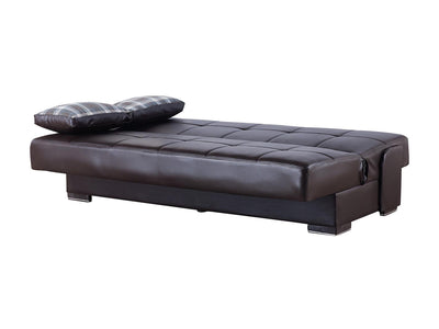 Soho 75" Wide Leather Convertible Loveseat