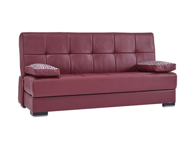 Soho 75" Wide Leather Convertible Loveseat