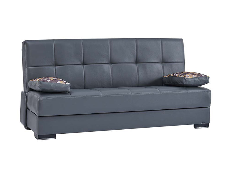 Soho 75" Wide Leather Convertible Loveseat