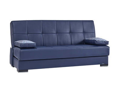 Soho 75" Wide Leather Convertible Loveseat