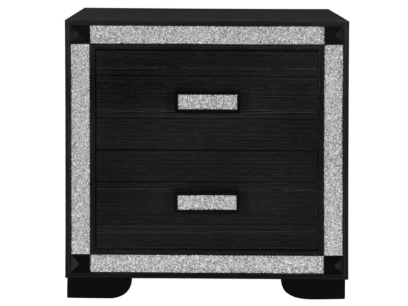 Soleil 26.7" Tall 2 Drawer Nightstand