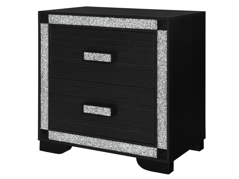 Soleil 26.7" Tall 2 Drawer Nightstand
