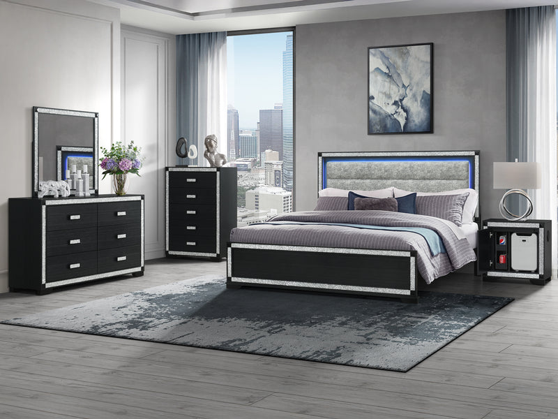 Soleil 26.7" Tall Nightstand With Cooler and Speaker