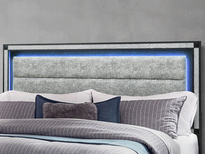 Soleil LED Headboard Platform Bed