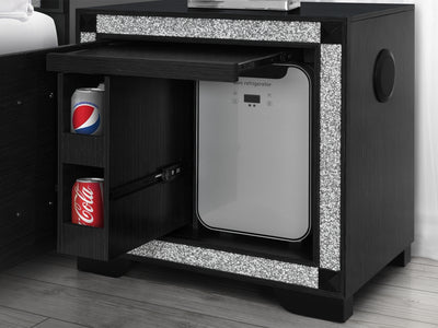 Soleil 26.7" Tall Nightstand With Cooler and Speaker