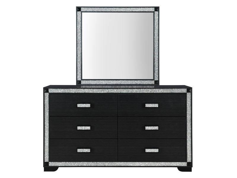 Soleil 62" Wide 6 Drawer Dresser With Mirror