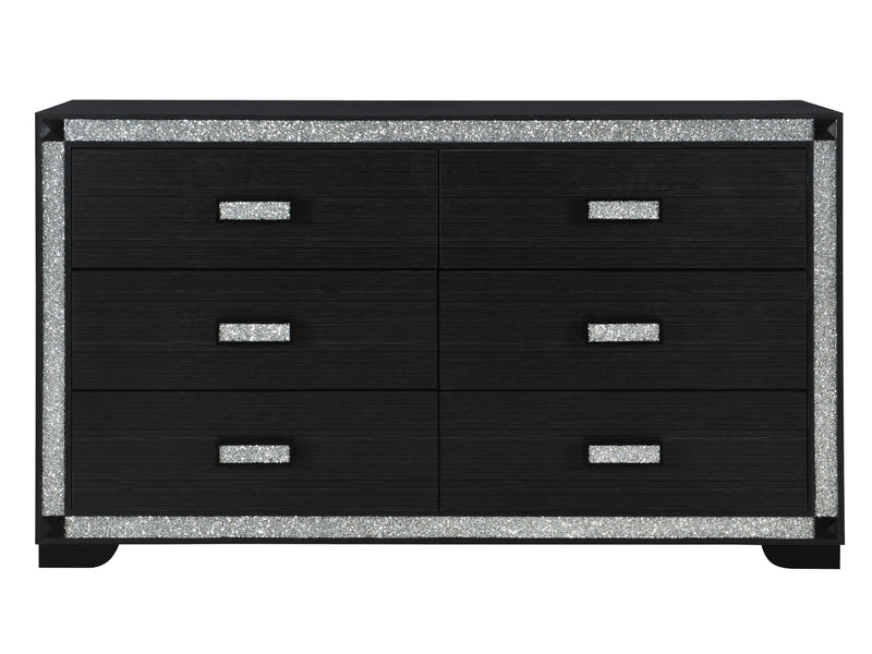 Soleil 62" Wide 6 Drawer Dresser With Mirror