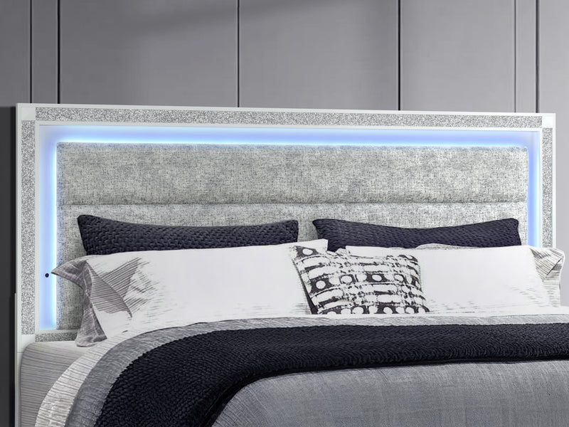 Soleil LED Headboard Platform Bed