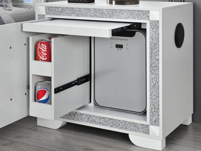 Soleil 26.7" Tall Nightstand With Cooler and Speaker