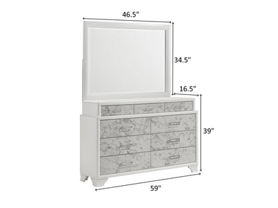 Soul 59" Wide 9 Drawer Dresser With Mirror