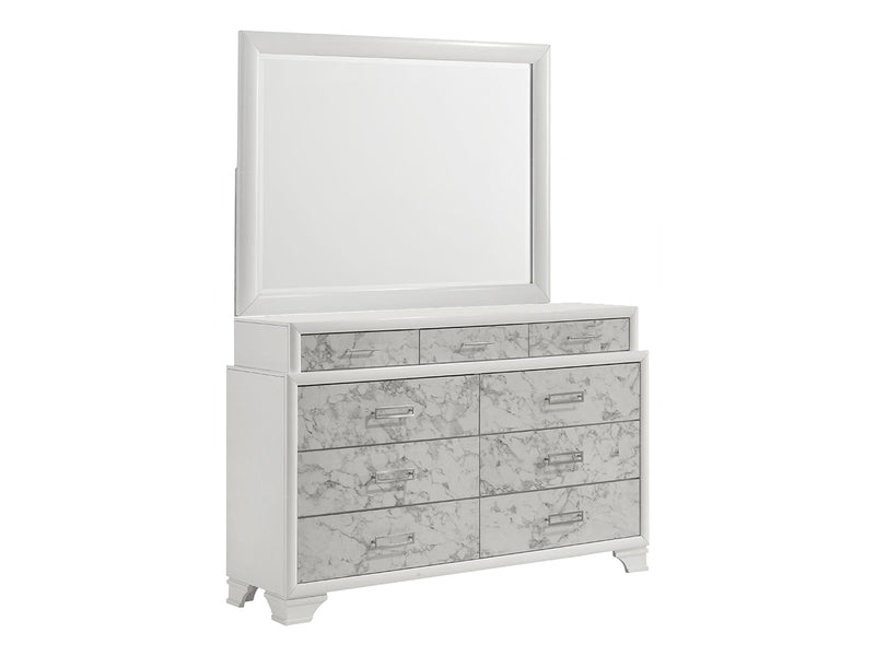 Soul 59" Wide 9 Drawer Dresser With Mirror
