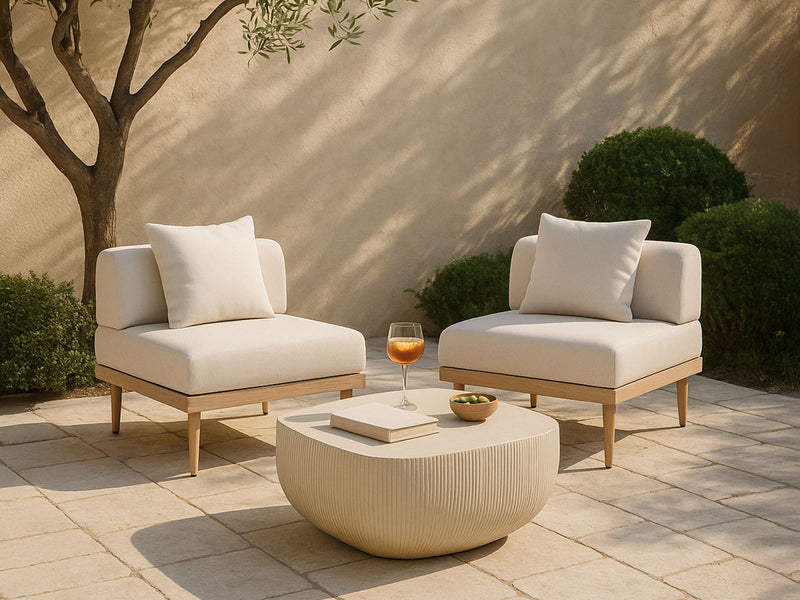 Sonara 36" Wide Fiber-Reinforced Concrete Coffee Table