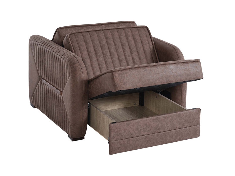 Speedy Microsuede Convertible Living Room Set