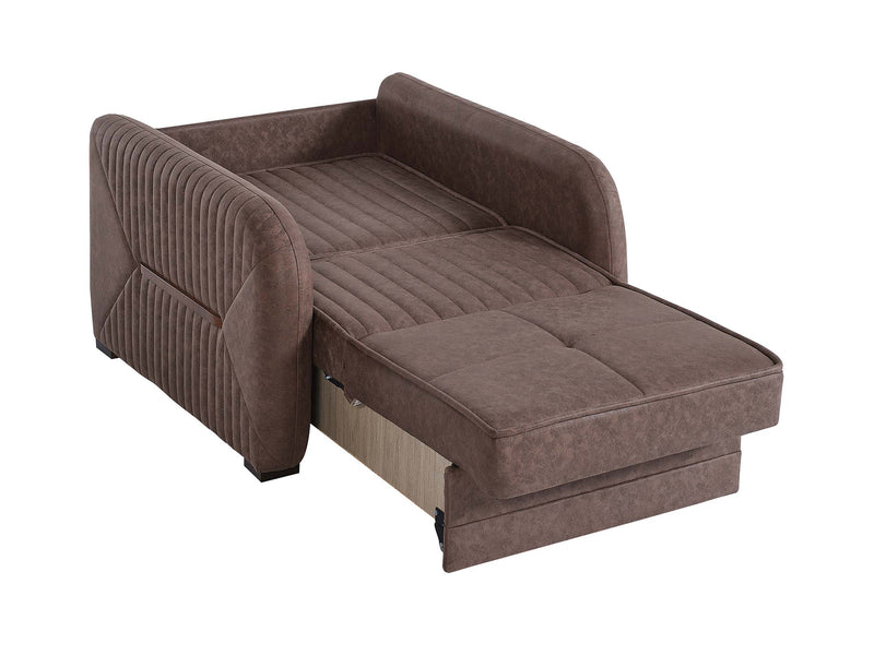 Speedy Microsuede Convertible Living Room Set