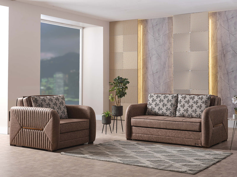 Speedy Microsuede Convertible Living Room Set