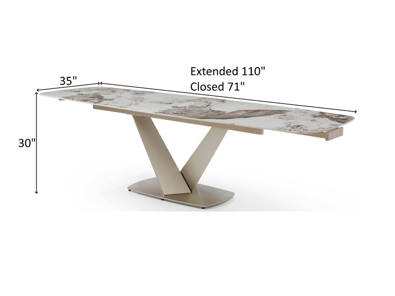 Stares 93 110" / 71" Wide Extendable Dining Table