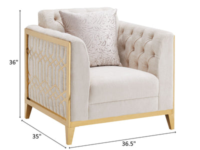 Stella 36.5" Wide Tufted Armchair