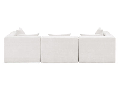 Stellar 114" Wide Chenille Fabric Upholstered Modular Sofa