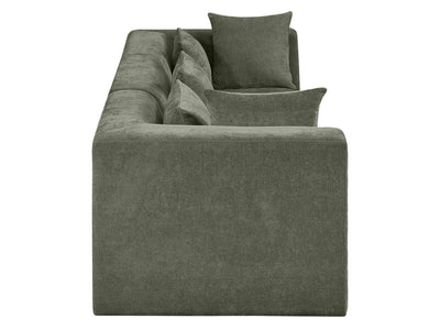 Stellar 114" Wide Chenille Fabric Upholstered Modular Sofa