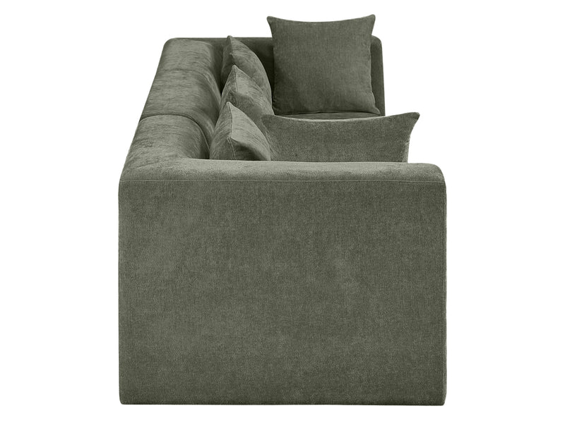 Stellar 114" Wide Chenille Fabric Upholstered Modular Sofa