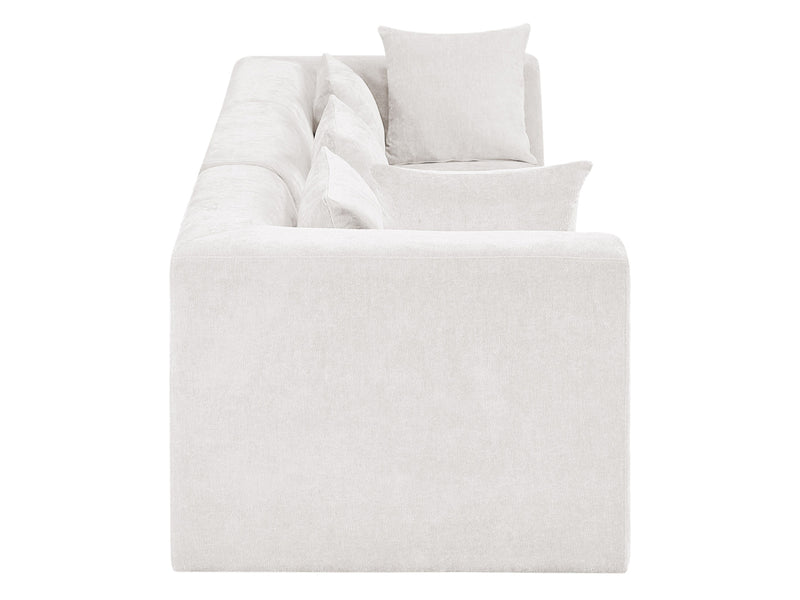 Stellar 114" Wide Chenille Fabric Upholstered Modular Sofa