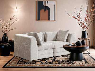 Stellar 76" Wide Chenille Fabric Upholstered Modular Loveseat