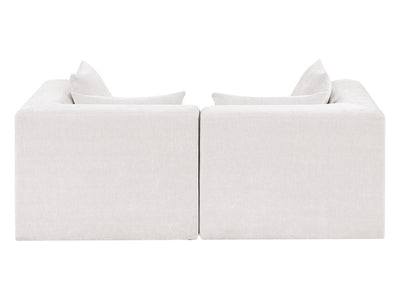 Stellar 76" Wide Chenille Fabric Upholstered Modular Loveseat