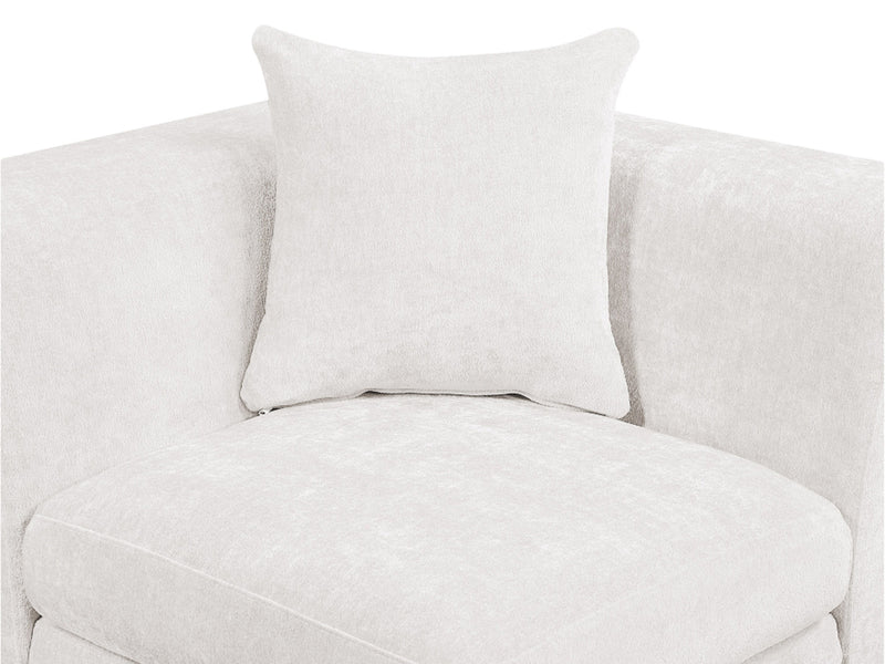 Stellar 76" Wide Chenille Fabric Upholstered Modular Loveseat