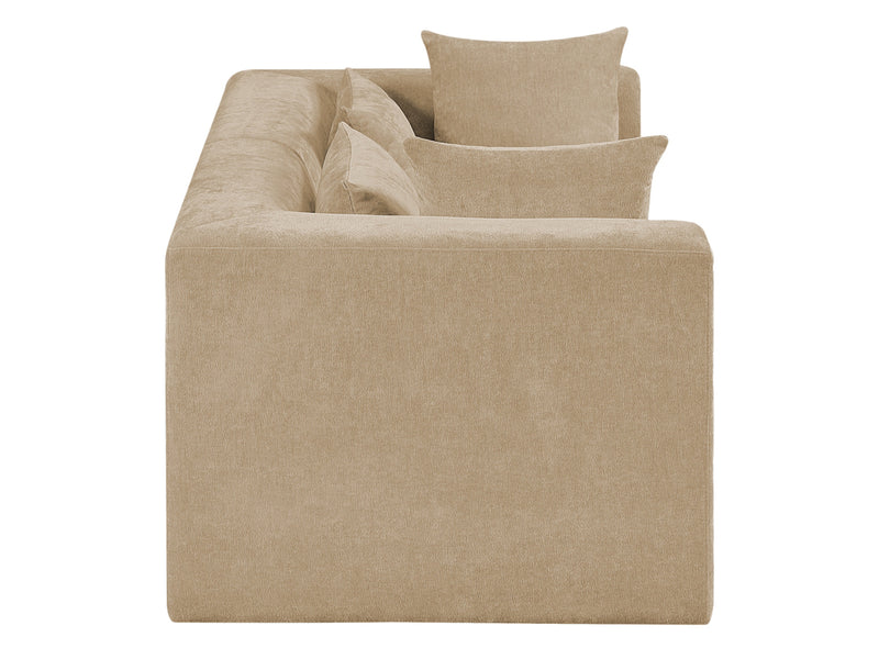 Stellar 76" Wide Chenille Fabric Upholstered Modular Loveseat