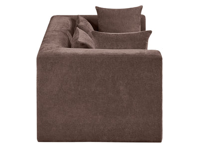 Stellar 76" Wide Chenille Fabric Upholstered Modular Loveseat