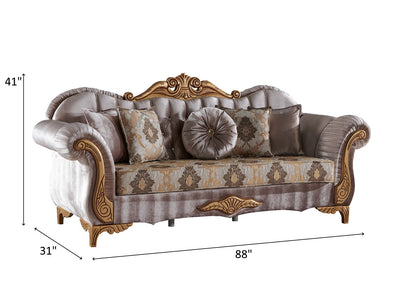 Sultan 88" Wide Tufted Traditional Sofa