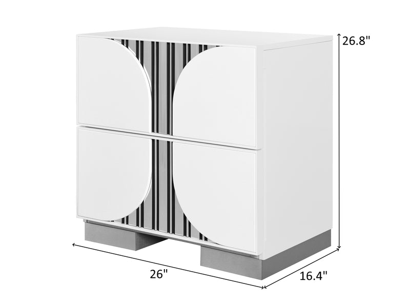 Talia 26.8" Tall 2 Drawer Nightstand