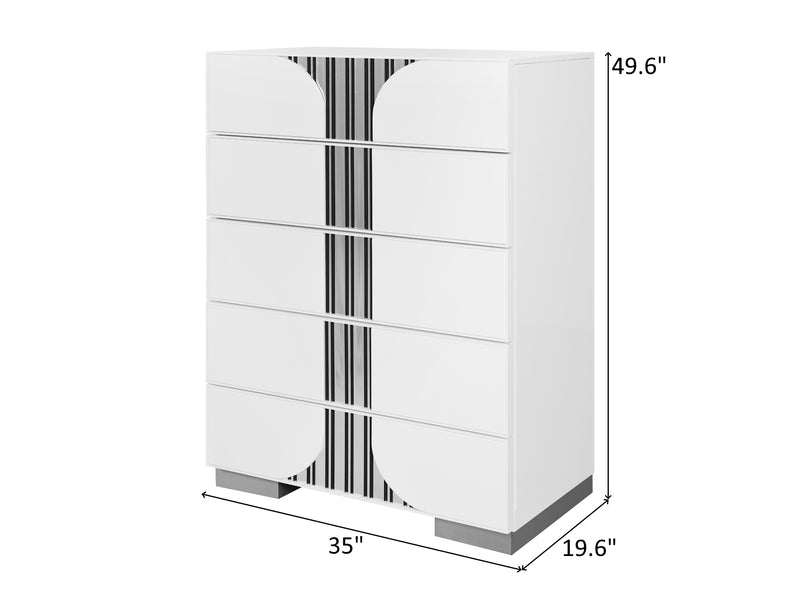 Talia 35" Wide 5 Drawer Chest