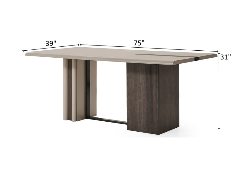 Talya 75" Wide 6 Person Dining Table